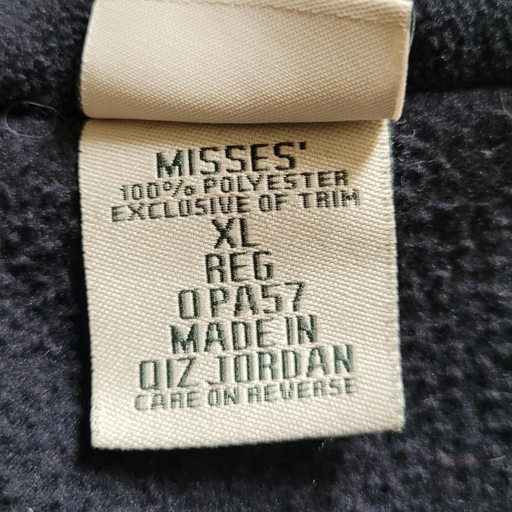 L.L. Bean Black Jacket with Patterned Trim - Picture 10 of 16
